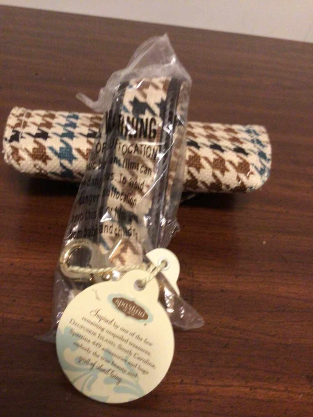 SPARTAN 449 Daufuskie Island hound tooth glass case and wrist key holder NWT - Picture 5 of 7